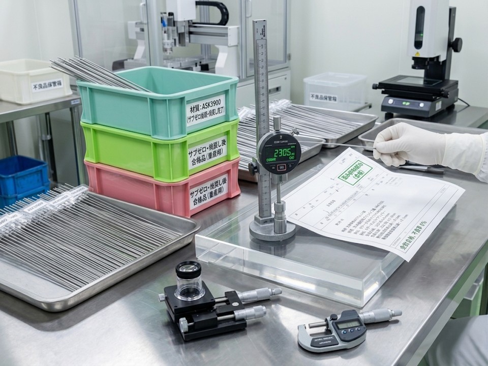 サブゼロ処理を組み込んだ熱処理最適化による細径長尺ワークの精度確保